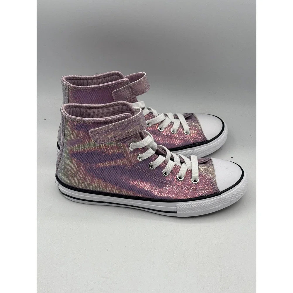 Converse All Star 1V Hi Shoes Kids Size 3 Lilac White Casual A14343C